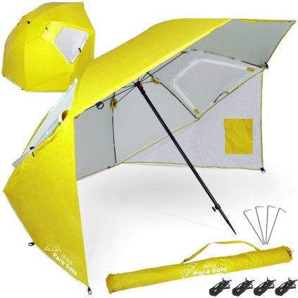 Plážový slnečník Ibiza Para Sole UPF 50+ – SP0784 - žltý