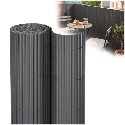 pol pl Oslona PVC maskujaca na balkon taras ogrodzenie 300x100 cm ciemnoszara 36995 1