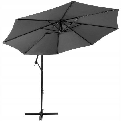 Záhradný slnečník 300 cm SPRINGOS GU0025 – tmavosivý