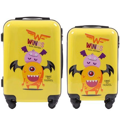 WINGS KD01 JAY KOMPLET 2 WALIZEK DZIECIECYCH XS S MONSTER