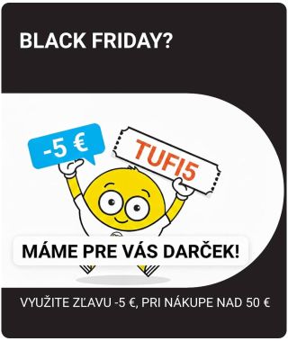 ❗️Máme pre vás okamžitú zľavu -5 €. 🤩 Zľava platí len do polnoci. ⏳ Nakupuj na Tufi.sk #blackfriday #tufi